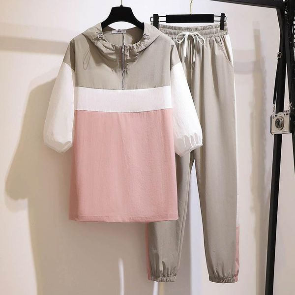 women's tracksuits summer sportswear women plus size bust 157cm 6xl 7xl 8xl 9xl 10xl loose hooded pink yellow colors two-piece, Gray
women's tracksuits summer sportswear women plus size bust 157cm 6xl 7xl 8xl 9xl 10xl loose hooded pink yellow colors two-piece, Gray