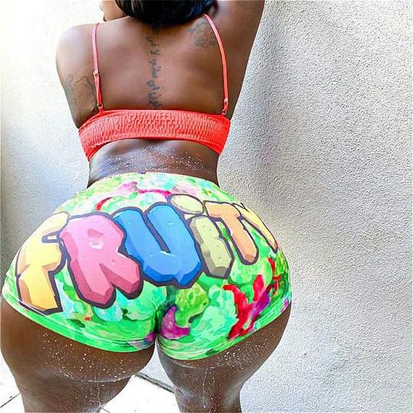women shorts bright color mini funny candy letters print stretch summer casual bikers sports fitness women's, White;black
women shorts bright color mini funny candy letters print stretch summer casual bikers sports fitness women's, White;black