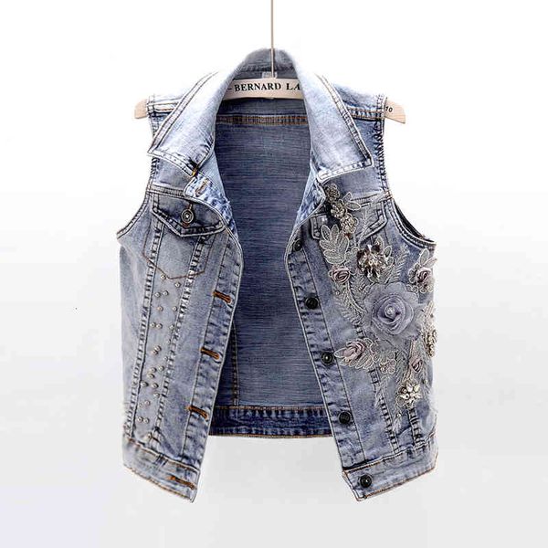 jackets women sleeveless denim vests jackets 3d flowers embroidery rhinestone beading fashion jean waistcoat jc209, Black;brown
jackets women sleeveless denim vests jackets 3d flowers embroidery rhinestone beading fashion jean waistcoat jc209, Black;brown