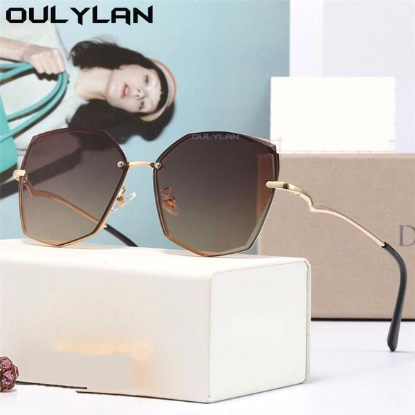 sunglasses oulylan metal rimless women fashion gradient sun glasses femlae brand design trimming eyewear uv400, White;black
sunglasses oulylan metal rimless women fashion gradient sun glasses femlae brand design trimming eyewear uv400, White;black