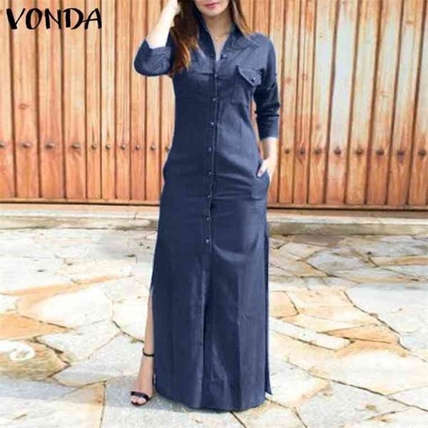 vintage denmin spring sundress split holiday party dresses women lapel button long dress vonda casual solid robe, Black;gray
vintage denmin spring sundress split holiday party dresses women lapel button long dress vonda casual solid robe, Black;gray