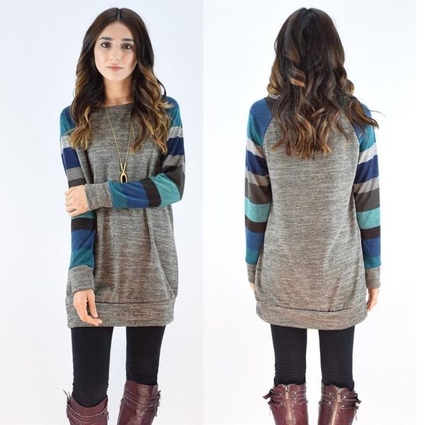 casual dresses women's spring and autumn striped long sleeve printed color combination round neck large size dress 2021, Black;gray
casual dresses women's spring and autumn striped long sleeve printed color combination round neck large size dress 2021, Black;gray