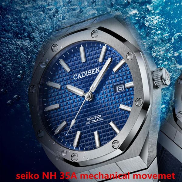 wristwatches 2021 cadisen men's watches mechanical automatic watch men 100m waterproof sport wristwatch auto date luxury business, Slivery;brown
wristwatches 2021 cadisen men's watches mechanical automatic watch men 100m waterproof sport wristwatch auto date luxury business, Slivery;brown