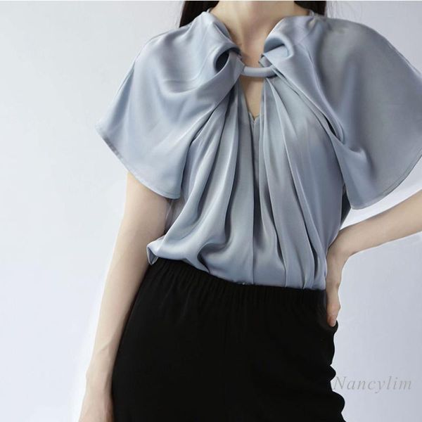 women's blouses & shirts short sleeve blouse women 2021 summer elegant glossy satin shirt v-neck ladies blusas blue white
women's blouses & shirts short sleeve blouse women 2021 summer elegant glossy satin shirt v-neck ladies blusas blue white