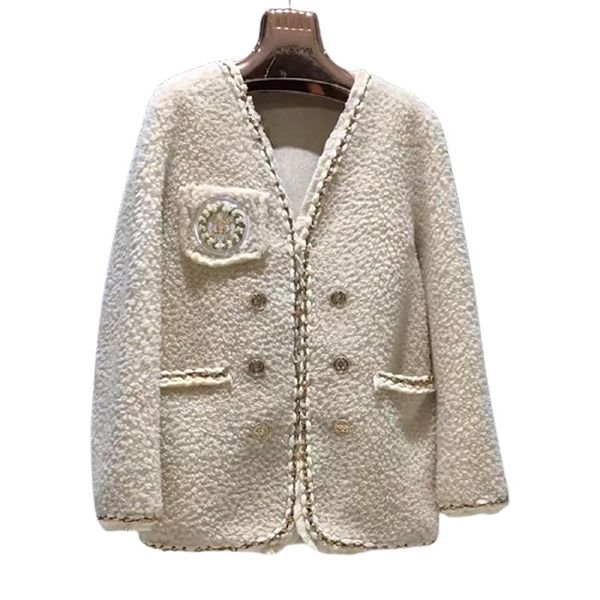 women's wool & blends autumn winter women coats clothes 2021 korean elegant coat luxury white real woolen outwear casaco feminino, Black
women's wool & blends autumn winter women coats clothes 2021 korean elegant coat luxury white real woolen outwear casaco feminino, Black