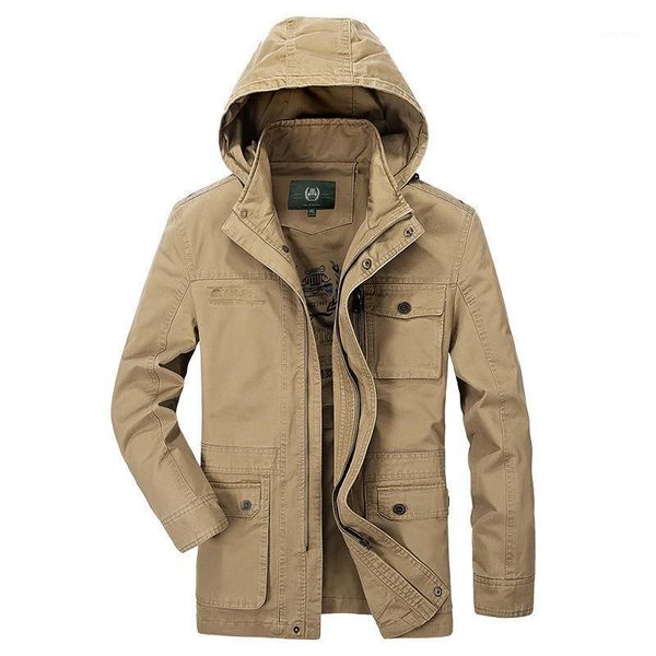 men's jackets multi-pocket loose cotton jacket spring and autumn male outdoor large size detachable hooded windbreaker casual outerwear, Black;brown
men's jackets multi-pocket loose cotton jacket spring and autumn male outdoor large size detachable hooded windbreaker casual outerwear, Black;brown