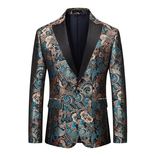 men's suits & blazers m-6xl plus size men gold floral damask print black dinner jacket smart tailored fit retro blazer streetwear mens, White;black
men's suits & blazers m-6xl plus size men gold floral damask print black dinner jacket smart tailored fit retro blazer streetwear mens, White;black