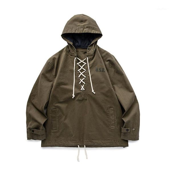 men's us army cargo jacket lace up fashion hooded deck coat harajuku outerwear military style clothing jackets, Black;brown
men's us army cargo jacket lace up fashion hooded deck coat harajuku outerwear military style clothing jackets, Black;brown