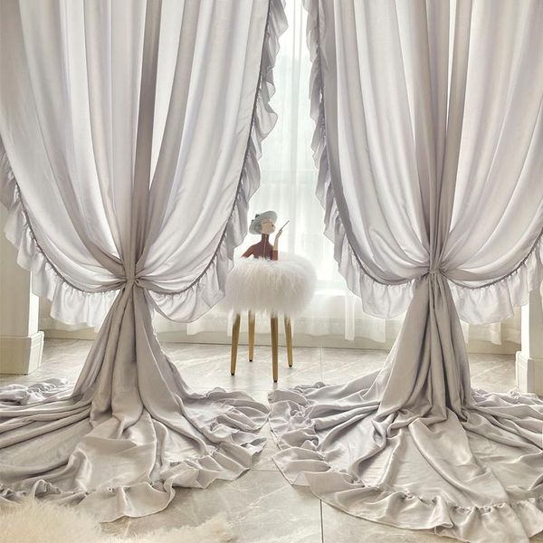 curtain & drapes french retro rococo lace princess solid grey gauze korean ruffles tulles voile cortinas for living room bedroom
curtain & drapes french retro rococo lace princess solid grey gauze korean ruffles tulles voile cortinas for living room bedroom