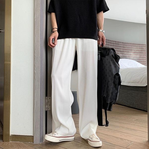 men's pants summer stretch trousers 2021 ice silk solid color loose wide-leg fashionable straight all-match clothing, Black
men's pants summer stretch trousers 2021 ice silk solid color loose wide-leg fashionable straight all-match clothing, Black