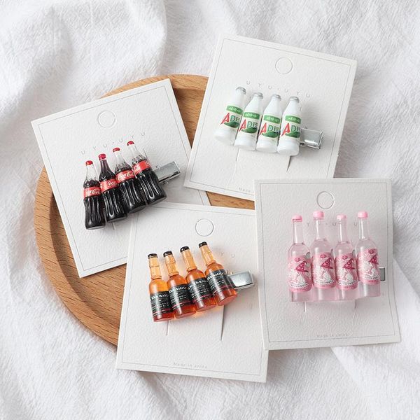 hair accessories cartoon sweet drink bottle clip girls cute funny bands cola liquor bottlehairpin headdress, Slivery;white
hair accessories cartoon sweet drink bottle clip girls cute funny bands cola liquor bottlehairpin headdress, Slivery;white