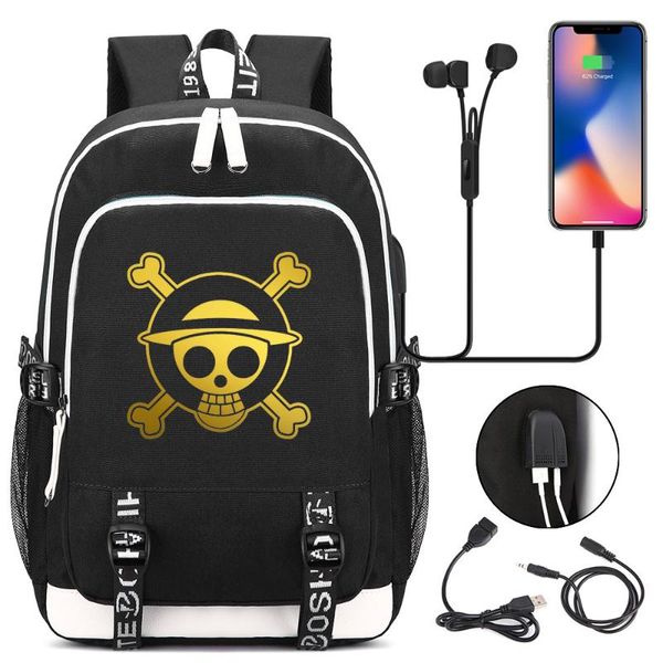 backpack one piece skull luffe printed usb headphone jack boy girl kids school bag women bagpack canvas men packsack bookbag
backpack one piece skull luffe printed usb headphone jack boy girl kids school bag women bagpack canvas men packsack bookbag