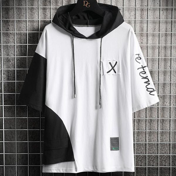 letters printed 2021 summer patchwork men cotton t-shirts tees hooded collar fit 3 color short sleeves plus size 3xl men's, White;black
letters printed 2021 summer patchwork men cotton t-shirts tees hooded collar fit 3 color short sleeves plus size 3xl men's, White;black