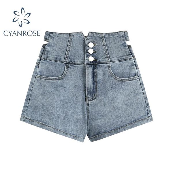 women's shorts high waist denim women fashion single-breasted button back cross hollow design 2021 summer ins female, White;black
women's shorts high waist denim women fashion single-breasted button back cross hollow design 2021 summer ins female, White;black