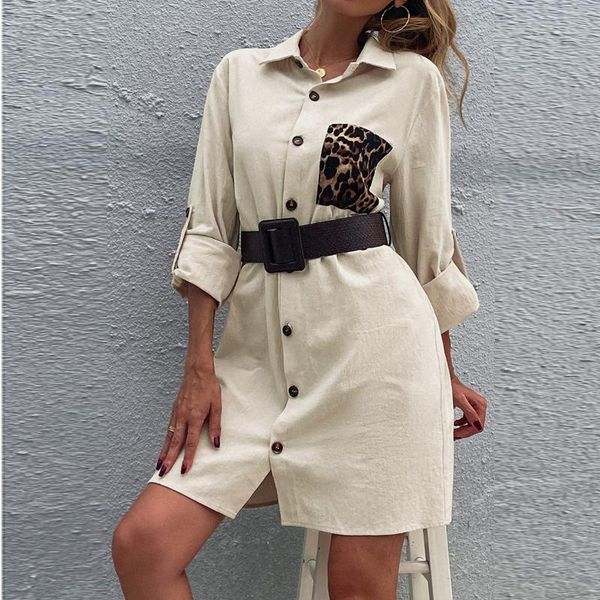 casual dresses office lady leopard patchwork loose shirt dress turn down collar long sleeve autumn fashion knee 2021 comfort, Black;gray
casual dresses office lady leopard patchwork loose shirt dress turn down collar long sleeve autumn fashion knee 2021 comfort, Black;gray
