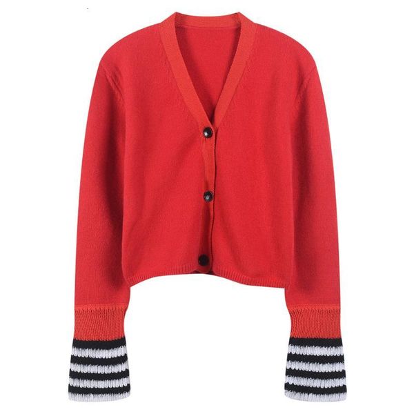 women's jackets fall casual ladies cuffs contrast stitching v-neck sweater cardigan knitted patchwork 77kk, Black;brown
women's jackets fall casual ladies cuffs contrast stitching v-neck sweater cardigan knitted patchwork 77kk, Black;brown