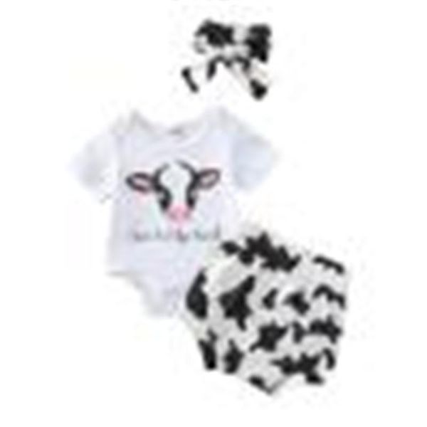 clothing sets 0-18 months born infant 3 pcs casual outfits baby girl letter dairy cow pattern romper shorts headband toddler clothes set, White
clothing sets 0-18 months born infant 3 pcs casual outfits baby girl letter dairy cow pattern romper shorts headband toddler clothes set, White