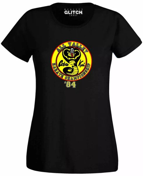 cobra kai women's t-shirt dojo martial arts wing chun tv movie show karate, White;black
cobra kai women's t-shirt dojo martial arts wing chun tv movie show karate, White;black