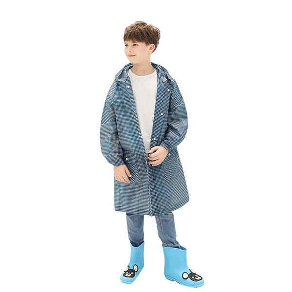 rain coat student children's plaid pocket fashion raincoat with schoolbag bit child kids rainwear waterproof jackets, Blue;gray
rain coat student children's plaid pocket fashion raincoat with schoolbag bit child kids rainwear waterproof jackets, Blue;gray