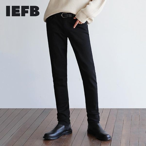 men's jeans iefb wear korean slim fit black elastic casual trend leggings spring winter denim pants streetwear trousers 9y4259, Blue
men's jeans iefb wear korean slim fit black elastic casual trend leggings spring winter denim pants streetwear trousers 9y4259, Blue