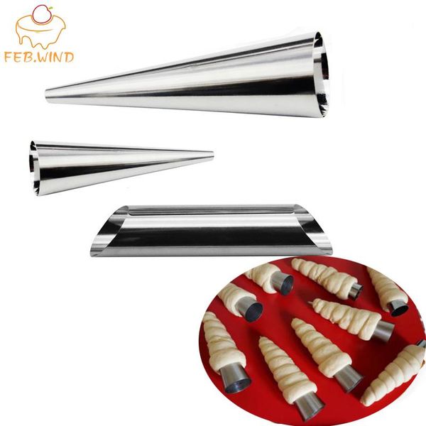 baking moulds 3 pcs stainless steel bread tool spiral horn croissants bake pastry roll diy conical tube cone form mold danish 038
baking moulds 3 pcs stainless steel bread tool spiral horn croissants bake pastry roll diy conical tube cone form mold danish 038
