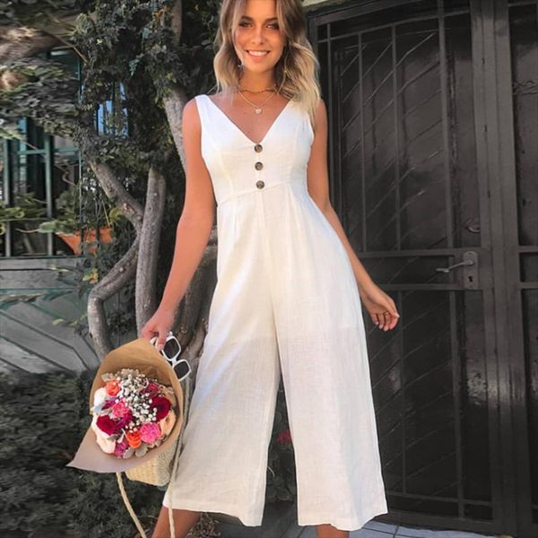 women's jumpsuits & rompers female long cotton clothing jumpsuit casual loose 2021 summer style maxi v neck women backless size pants t, Black;white
women's jumpsuits & rompers female long cotton clothing jumpsuit casual loose 2021 summer style maxi v neck women backless size pants t, Black;white
