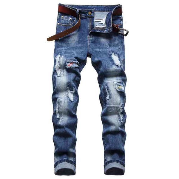 men's embroidered wrinkled elastic jeans hole patch slim fit small straight light blue nostalgic
men's embroidered wrinkled elastic jeans hole patch slim fit small straight light blue nostalgic