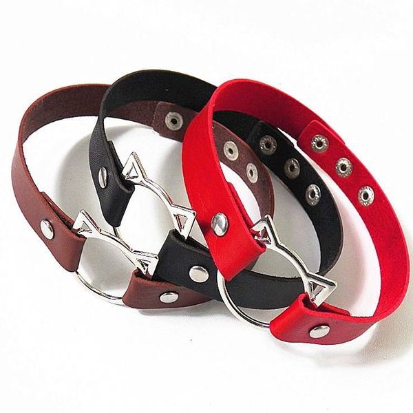 chokers punk cat head ear choker necklace cute harajuku cosplay leather collar clavicle chain for women girls adjustable, Golden;silver
chokers punk cat head ear choker necklace cute harajuku cosplay leather collar clavicle chain for women girls adjustable, Golden;silver