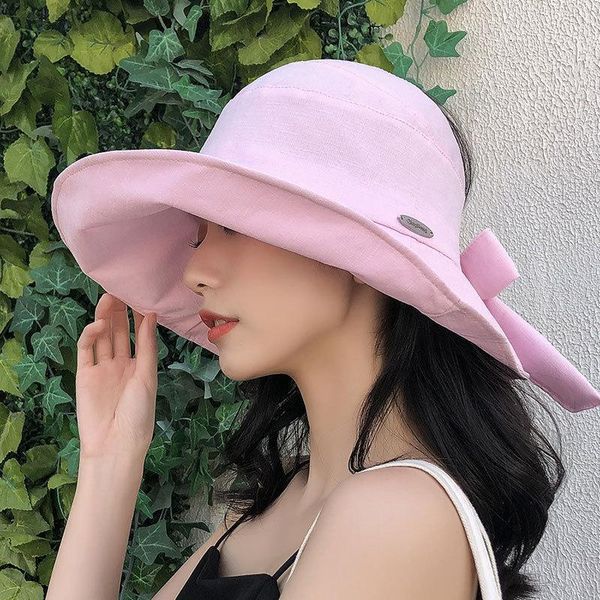 wide brim hats summer dicer female sunscreen empty cap outdoor anti-ultraviolet big eaves go out to play bow sun hat easy carry, Blue;gray
wide brim hats summer dicer female sunscreen empty cap outdoor anti-ultraviolet big eaves go out to play bow sun hat easy carry, Blue;gray