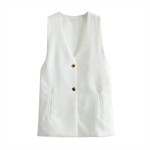 women's vests women simply sleeveless single breasted vest jacket office ladies wear casual suit waistcoat pockets outwear, Black;white
women's vests women simply sleeveless single breasted vest jacket office ladies wear casual suit waistcoat pockets outwear, Black;white