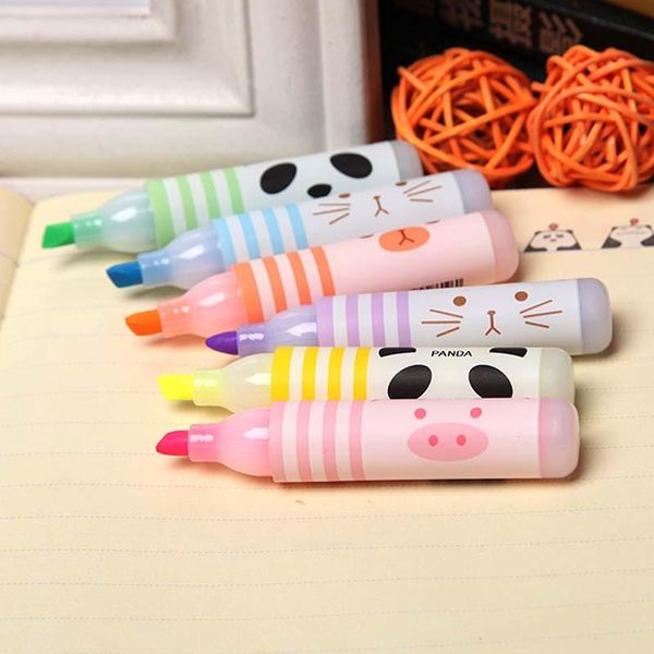 highlighters 6 pcs/lot cartoon panda cat animals highlighter mini colors drawing marker pens office school writing supplies, Black;red
highlighters 6 pcs/lot cartoon panda cat animals highlighter mini colors drawing marker pens office school writing supplies, Black;red