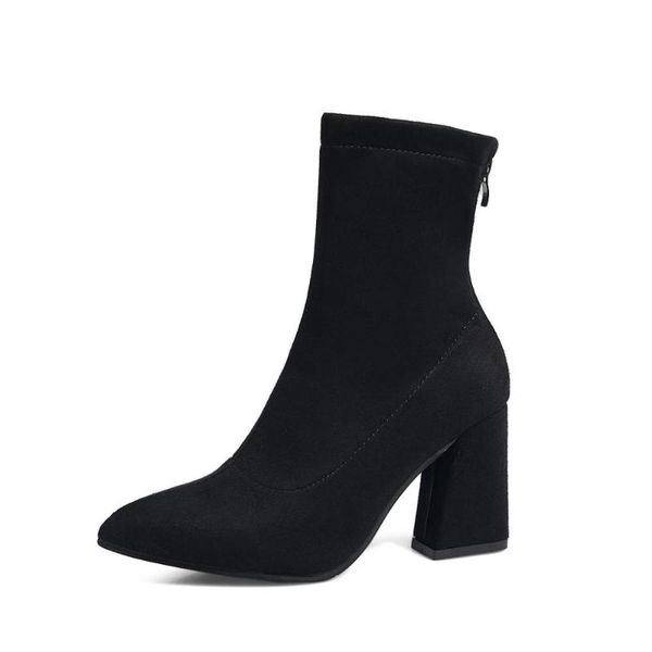 boots fashion women ankle thick heels shoes female est pointed toe ladies shoe brand boot woman zipper super high, Black
boots fashion women ankle thick heels shoes female est pointed toe ladies shoe brand boot woman zipper super high, Black