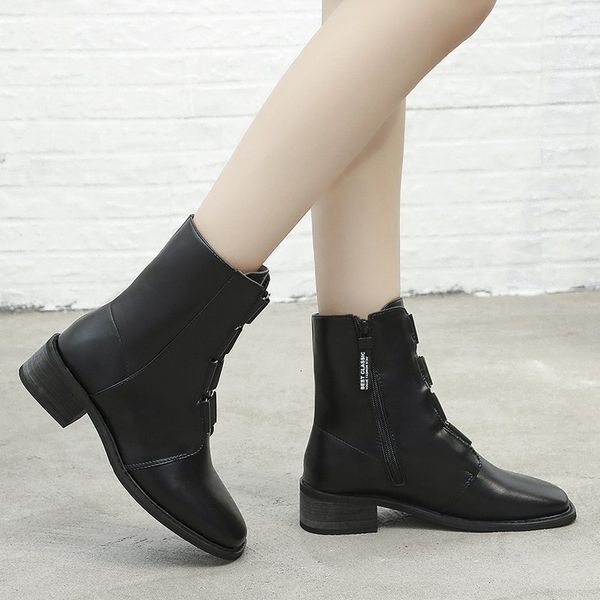women chunky heel ankle woman shoes autumn winter designer styled boots female black pu leather zapatos mujer 6vln
women chunky heel ankle woman shoes autumn winter designer styled boots female black pu leather zapatos mujer 6vln