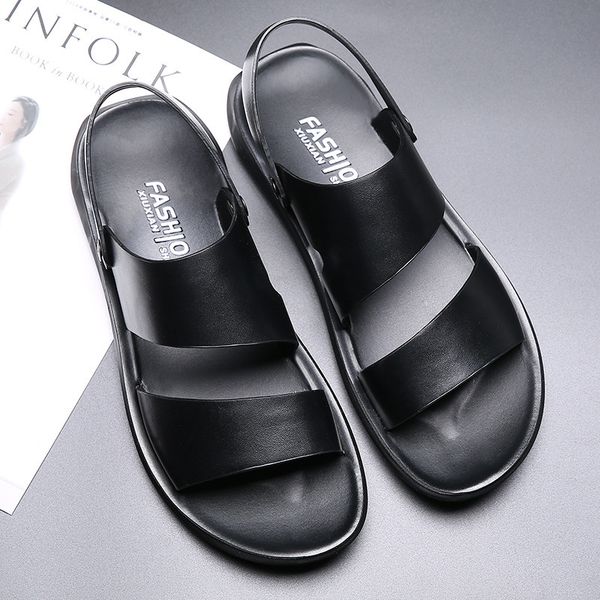 slippers summer sandals men leather classic roman open-toed slipper outdoor beach rubber shoes flip flop drop flat 16iz, Black
slippers summer sandals men leather classic roman open-toed slipper outdoor beach rubber shoes flip flop drop flat 16iz, Black