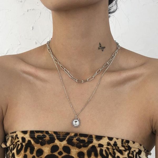 chains fashion european&american cross-border retro baroque sun flower pendant necklace hip hop punk alloy double clavicle chain women, Silver
chains fashion european&american cross-border retro baroque sun flower pendant necklace hip hop punk alloy double clavicle chain women, Silver