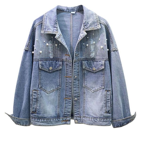 women's jackets spring denim jacket rhinestone loose jeans coat korean hole blue basic coats autumn female windbreakers, Black;brown
women's jackets spring denim jacket rhinestone loose jeans coat korean hole blue basic coats autumn female windbreakers, Black;brown