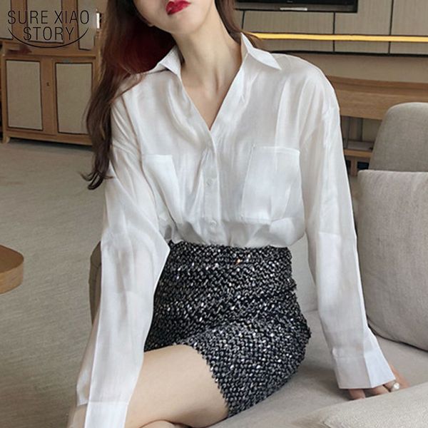 arrivals long sleeve white blouse femme v-neck loose cardigan shirts women office lady blouses casual 12047 210508
arrivals long sleeve white blouse femme v-neck loose cardigan shirts women office lady blouses casual 12047 210508