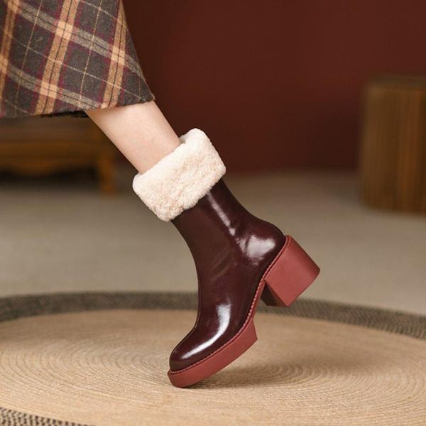 boots 2021 winter lambfur snow women thick high heels leather mid-calf botas de mujer long fur plush platform bottine femme, Black
boots 2021 winter lambfur snow women thick high heels leather mid-calf botas de mujer long fur plush platform bottine femme, Black