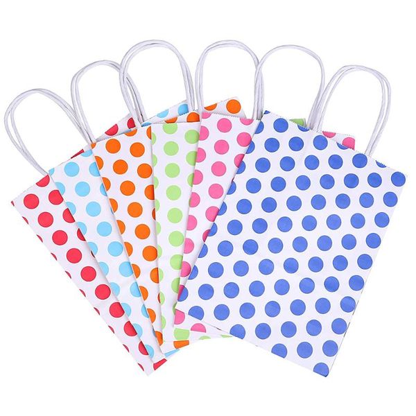 gift wrap 12 pieces kraft paper cute dots party favor bags with handle candy treat for kids wedding christmas package bag
gift wrap 12 pieces kraft paper cute dots party favor bags with handle candy treat for kids wedding christmas package bag