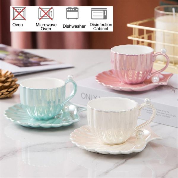 mugs creative pearl shell cup with tray,ceramic tea set cups and saucer simple sets luxury european coffee milk juice water mug
mugs creative pearl shell cup with tray,ceramic tea set cups and saucer simple sets luxury european coffee milk juice water mug