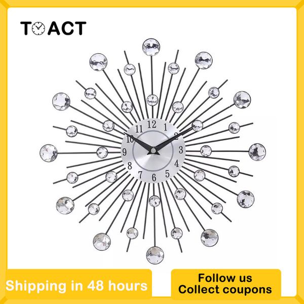 Clocks Vintage Metal Crystal Sunburst Wall Clock Large Morden Wall Clocks Design Home Art Decor 33cm Large Size
Clocks Vintage Metal Crystal Sunburst Wall Clock Large Morden Wall Clocks Design Home Art Decor 33cm Large Size