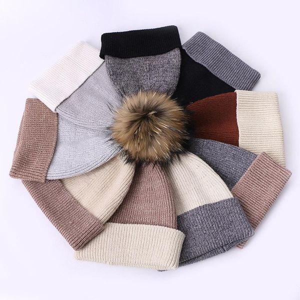 beanies winter woman raccoon fur ball knitted hat solid color beanie hit stitching woolen to keep warm outdoor cap
beanies winter woman raccoon fur ball knitted hat solid color beanie hit stitching woolen to keep warm outdoor cap