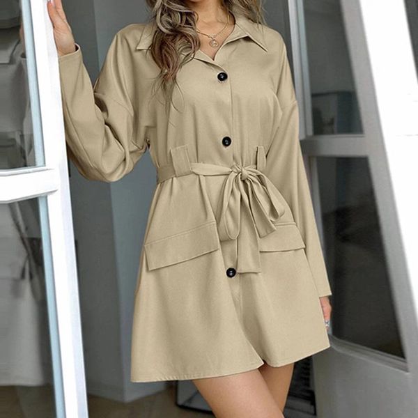 casual dresses mini dress women single breasted turn down collar sashes solid button office autumn fashion clothing 2021, Black;gray
casual dresses mini dress women single breasted turn down collar sashes solid button office autumn fashion clothing 2021, Black;gray