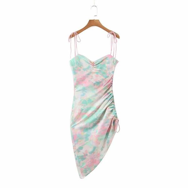 summer women green pink tie-dye lace-up spaghetti strap side drawstring pleated bevel dress female party night club casual dresses, Black;gray
summer women green pink tie-dye lace-up spaghetti strap side drawstring pleated bevel dress female party night club casual dresses, Black;gray