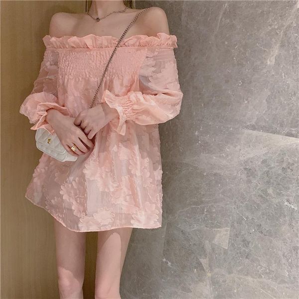 casual dresses fonely fairy preppy autumn style temperament sweet pink off shoulder long sleeve dress, Black;gray
casual dresses fonely fairy preppy autumn style temperament sweet pink off shoulder long sleeve dress, Black;gray