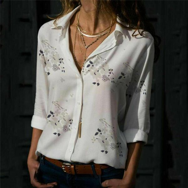 women womens blouses spring summer casual long sleeve blouse shirt ladies autumn floral button chiffon shirts plus size, White
women womens blouses spring summer casual long sleeve blouse shirt ladies autumn floral button chiffon shirts plus size, White