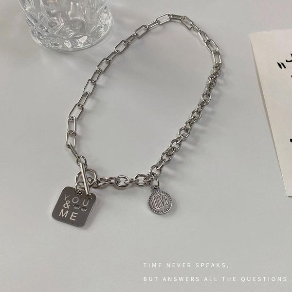 chains necklace woman square letter necklaces women chain ladies you me pendant girls jewelry silver color titanium steel halskette
chains necklace woman square letter necklaces women chain ladies you me pendant girls jewelry silver color titanium steel halskette