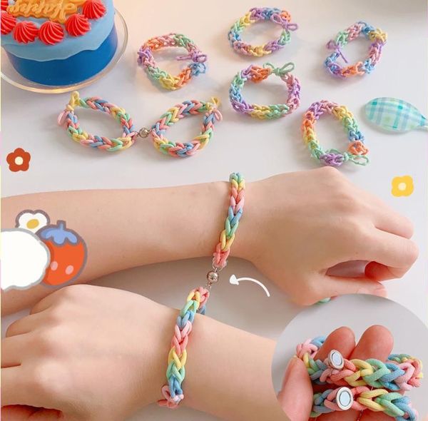charm bracelets rainbow couple bracelet ladies colored headband accessories diy hand-woven rubber band dual-use for friends couples gifts, Golden;silver
charm bracelets rainbow couple bracelet ladies colored headband accessories diy hand-woven rubber band dual-use for friends couples gifts, Golden;silver