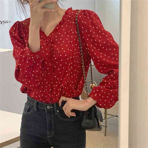 chic polka dots vintage gentle large size stylish retro women loose all match elegance female shirts 210525, White
chic polka dots vintage gentle large size stylish retro women loose all match elegance female shirts 210525, White