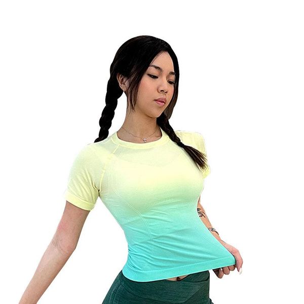 yoga outfit seamless sport fitness women gradient gym shirt breathable workout for running crop
yoga outfit seamless sport fitness women gradient gym shirt breathable workout for running crop
